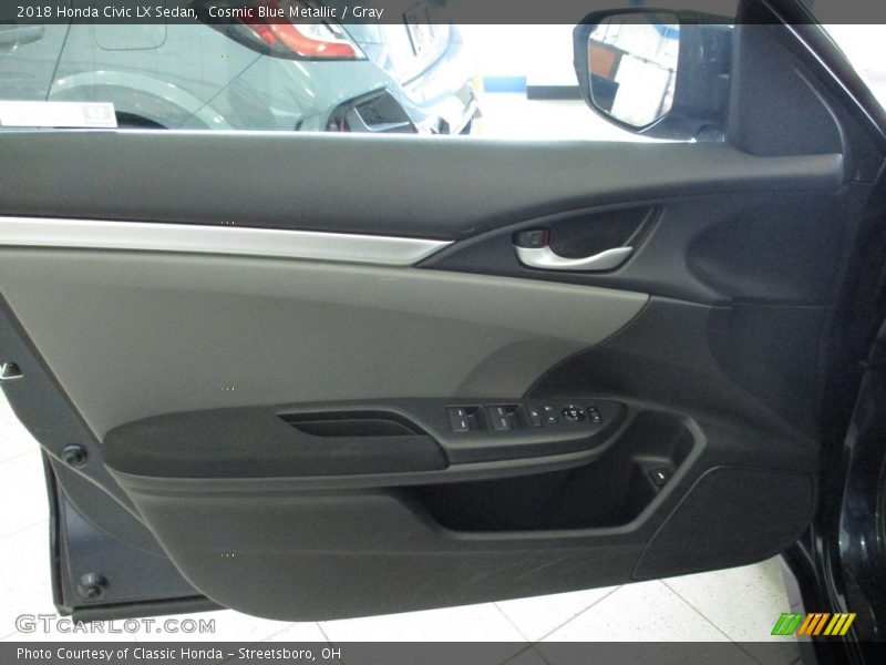 Cosmic Blue Metallic / Gray 2018 Honda Civic LX Sedan