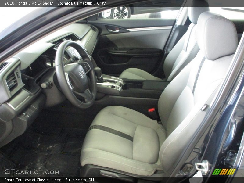 Cosmic Blue Metallic / Gray 2018 Honda Civic LX Sedan