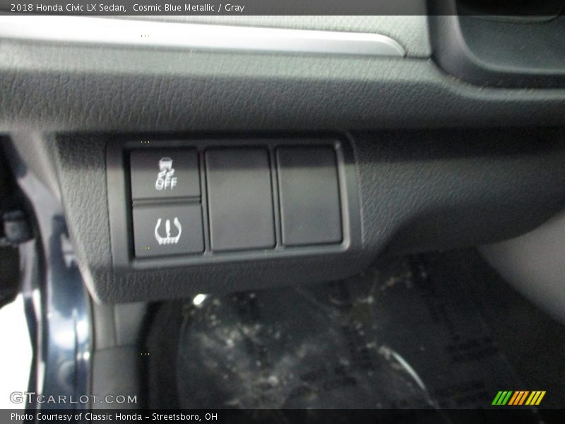 Cosmic Blue Metallic / Gray 2018 Honda Civic LX Sedan