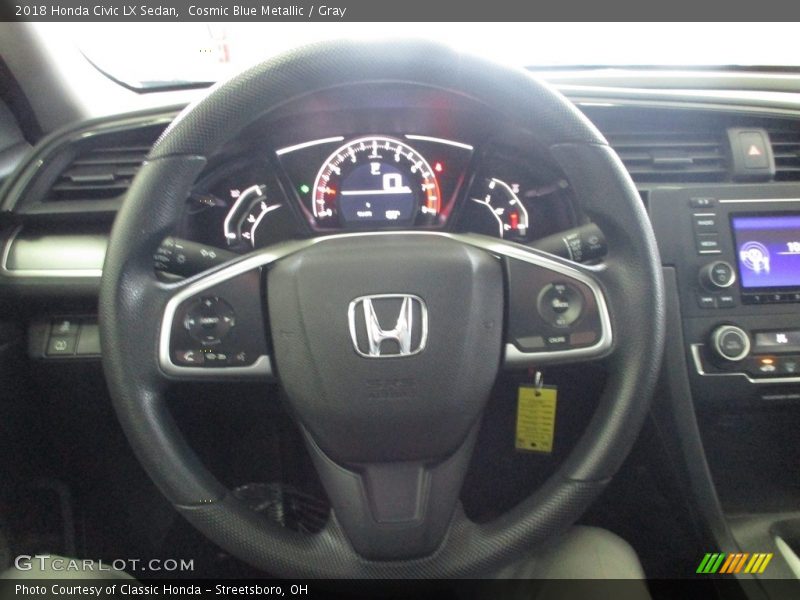 Cosmic Blue Metallic / Gray 2018 Honda Civic LX Sedan