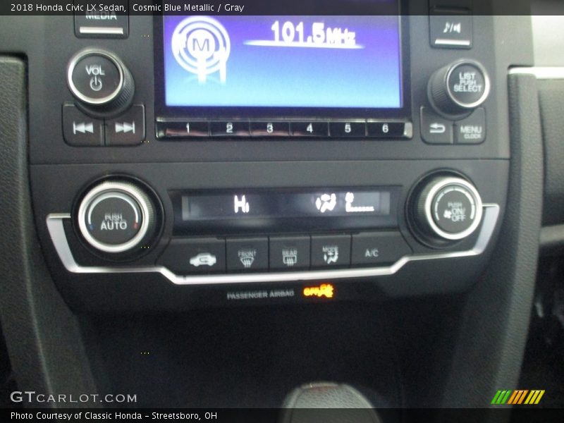 Cosmic Blue Metallic / Gray 2018 Honda Civic LX Sedan