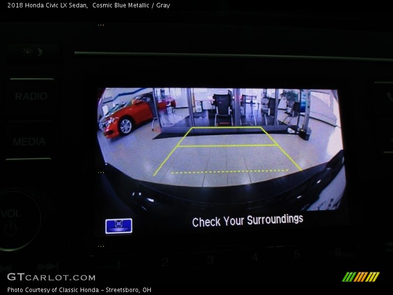 Cosmic Blue Metallic / Gray 2018 Honda Civic LX Sedan