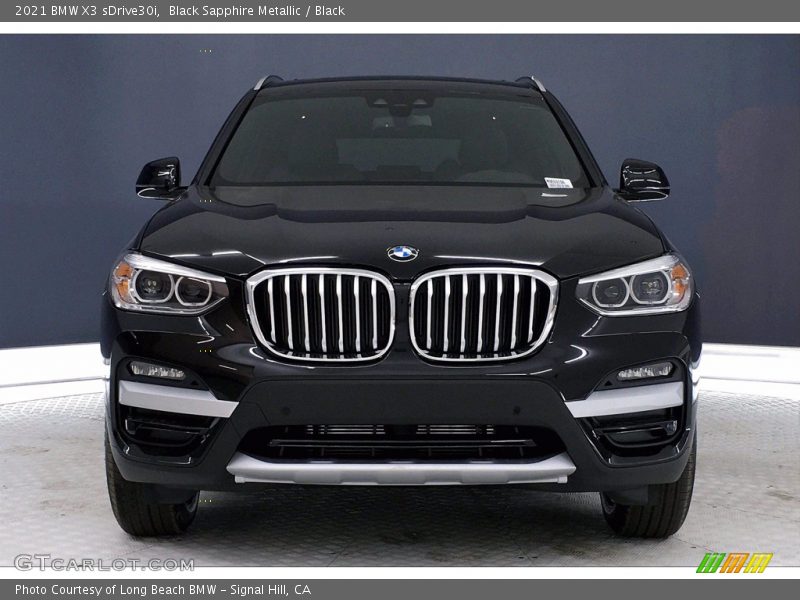 Black Sapphire Metallic / Black 2021 BMW X3 sDrive30i