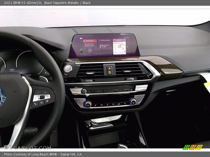 Black Sapphire Metallic / Black 2021 BMW X3 sDrive30i