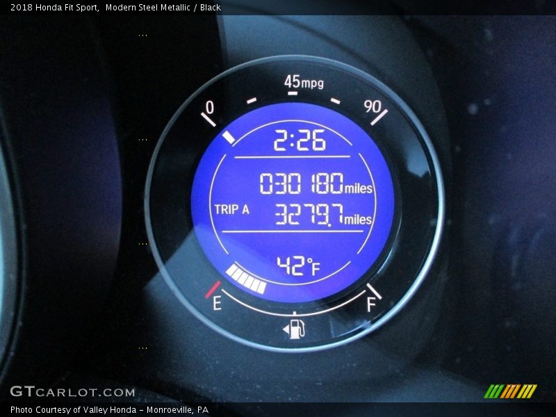 Modern Steel Metallic / Black 2018 Honda Fit Sport