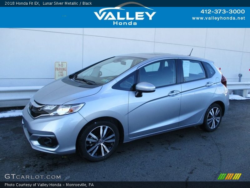 Lunar Silver Metallic / Black 2018 Honda Fit EX