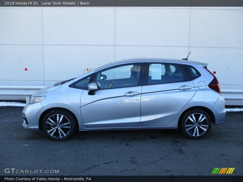 Lunar Silver Metallic / Black 2018 Honda Fit EX
