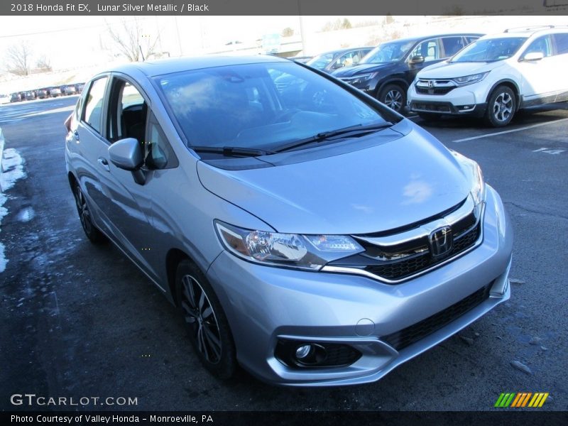 Lunar Silver Metallic / Black 2018 Honda Fit EX