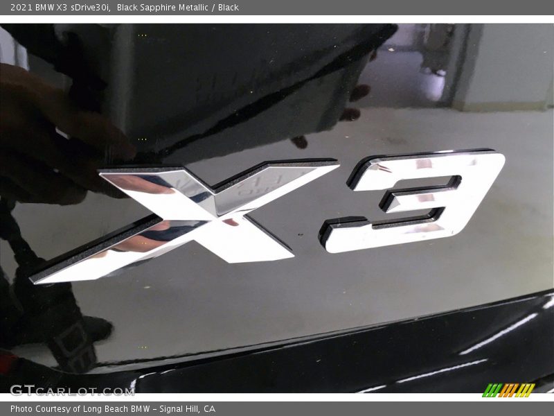 Black Sapphire Metallic / Black 2021 BMW X3 sDrive30i
