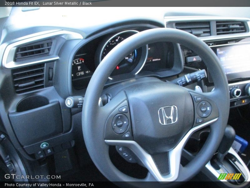 Lunar Silver Metallic / Black 2018 Honda Fit EX