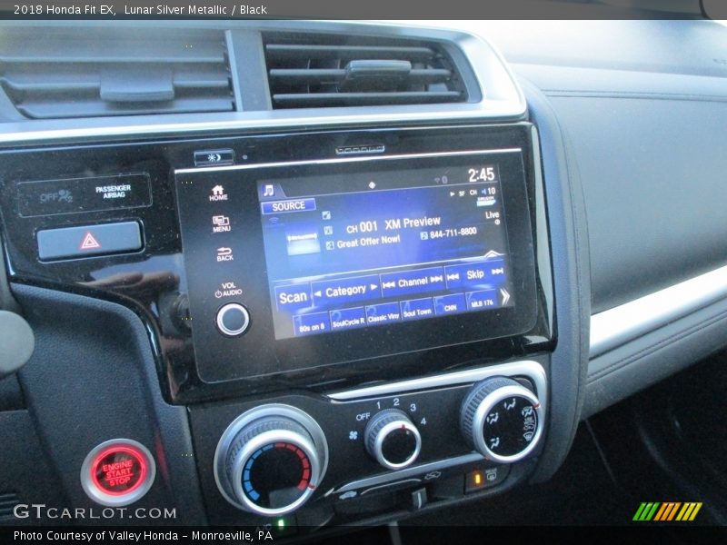 Lunar Silver Metallic / Black 2018 Honda Fit EX