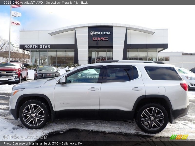 Quicksilver Metallic / Jet Black 2018 GMC Acadia SLT AWD
