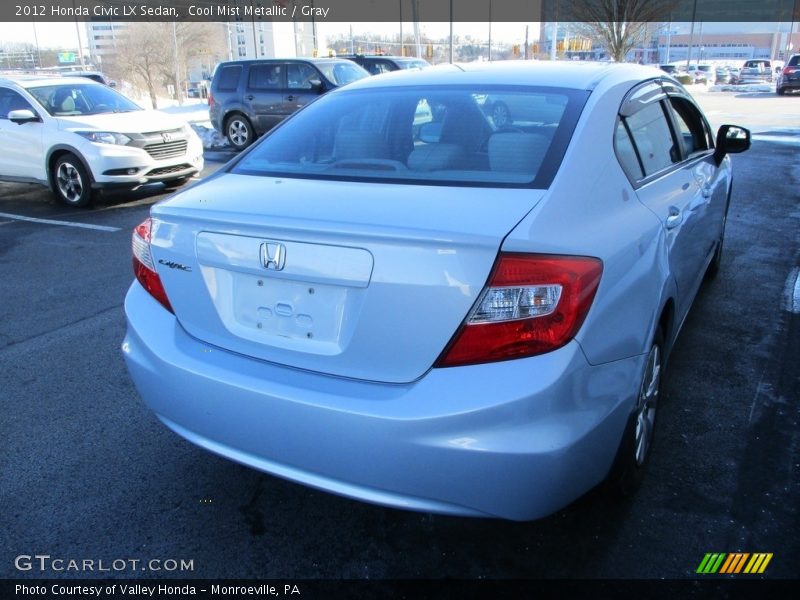Cool Mist Metallic / Gray 2012 Honda Civic LX Sedan