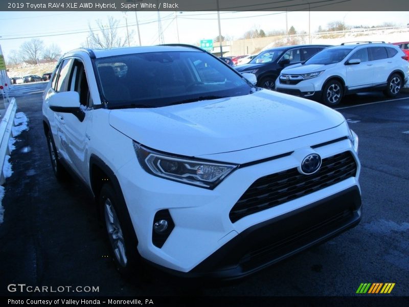 Super White / Black 2019 Toyota RAV4 XLE AWD Hybrid