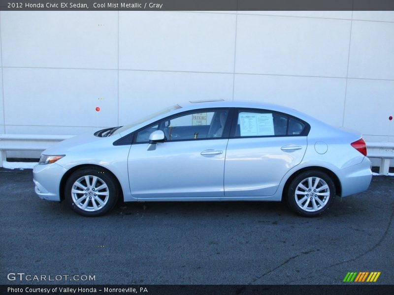 Cool Mist Metallic / Gray 2012 Honda Civic EX Sedan