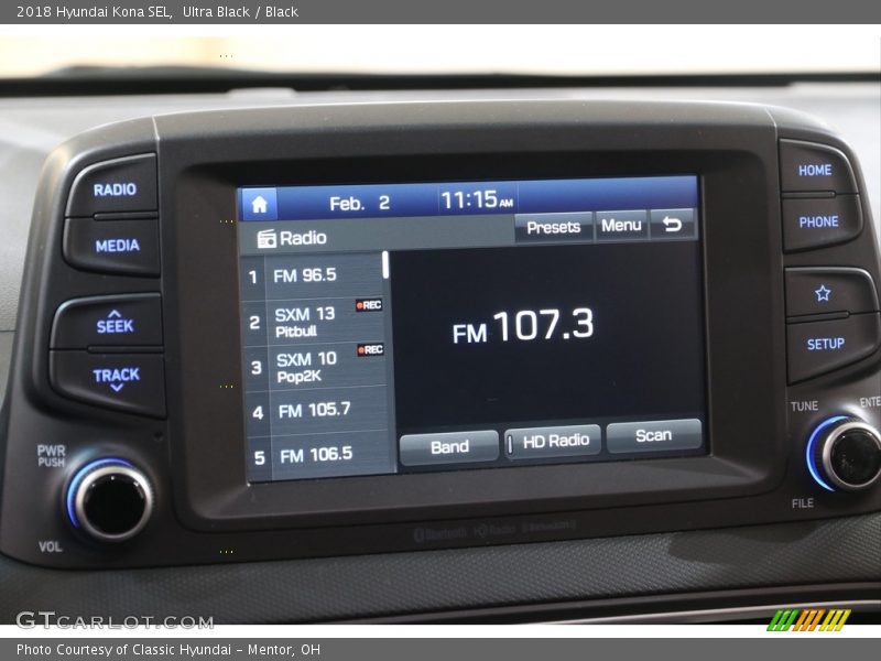 Ultra Black / Black 2018 Hyundai Kona SEL