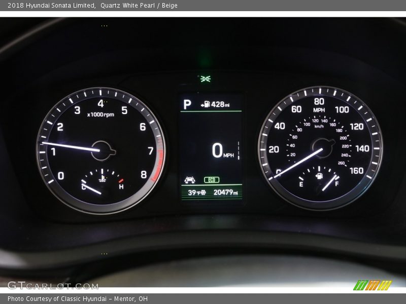Quartz White Pearl / Beige 2018 Hyundai Sonata Limited