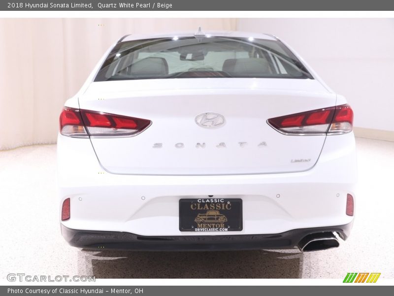 Quartz White Pearl / Beige 2018 Hyundai Sonata Limited