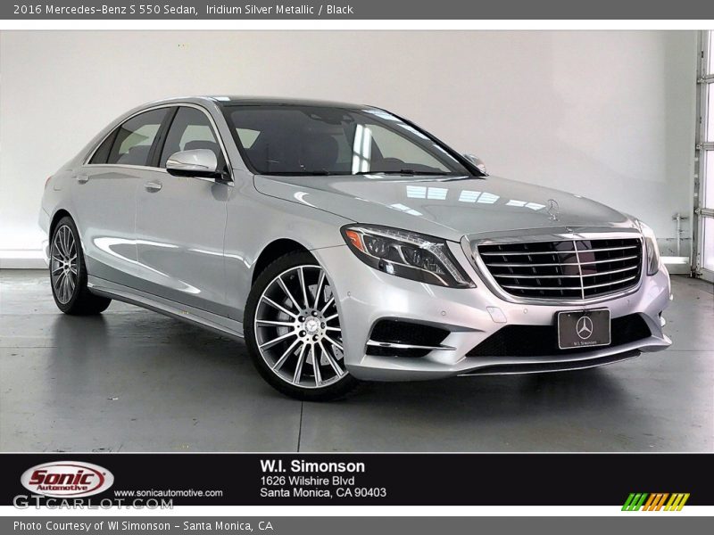 Iridium Silver Metallic / Black 2016 Mercedes-Benz S 550 Sedan