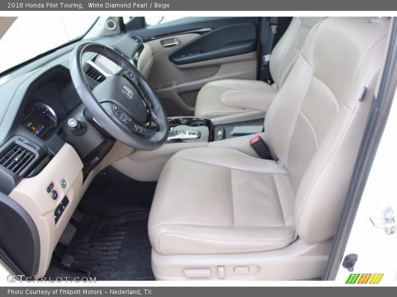 White Diamond Pearl / Beige 2018 Honda Pilot Touring