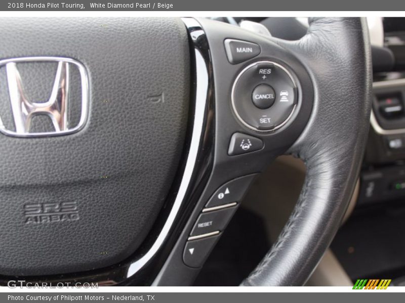 White Diamond Pearl / Beige 2018 Honda Pilot Touring
