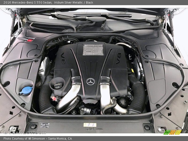 Iridium Silver Metallic / Black 2016 Mercedes-Benz S 550 Sedan