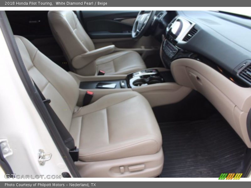 White Diamond Pearl / Beige 2018 Honda Pilot Touring