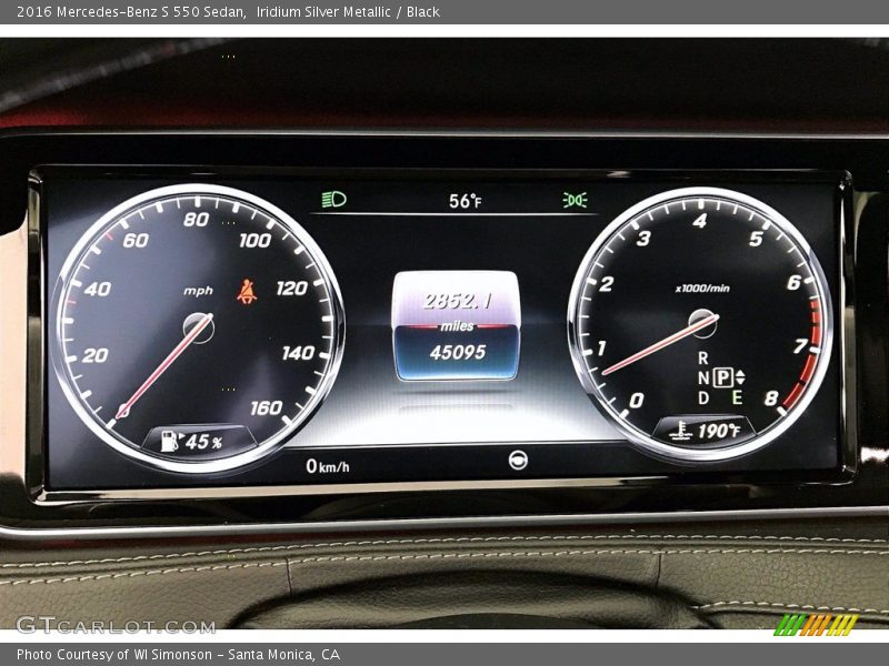 Iridium Silver Metallic / Black 2016 Mercedes-Benz S 550 Sedan