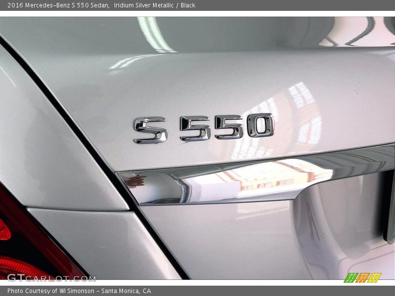 Iridium Silver Metallic / Black 2016 Mercedes-Benz S 550 Sedan