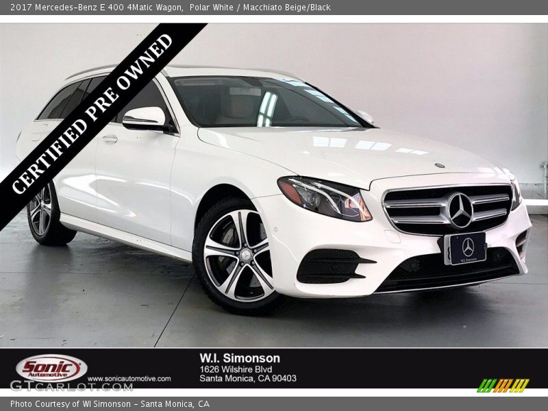 Polar White / Macchiato Beige/Black 2017 Mercedes-Benz E 400 4Matic Wagon