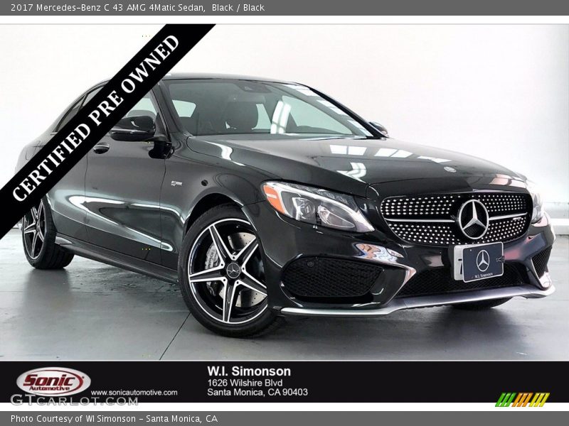 Black / Black 2017 Mercedes-Benz C 43 AMG 4Matic Sedan