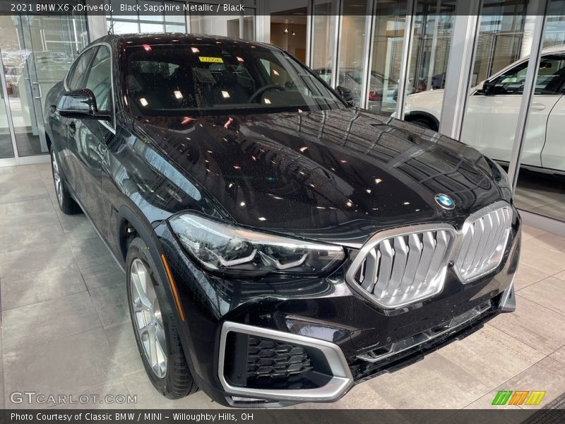 Black Sapphire Metallic / Black 2021 BMW X6 xDrive40i