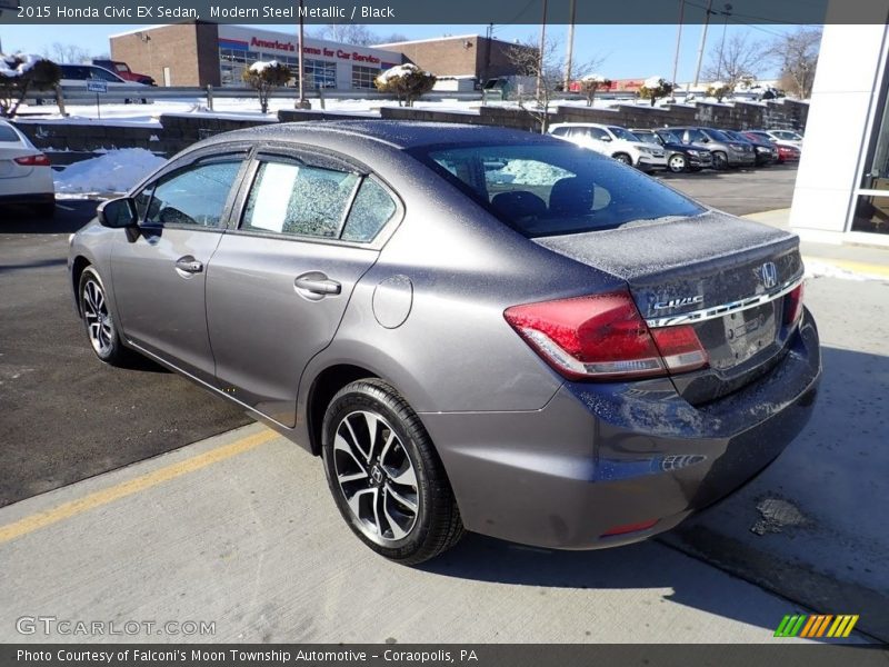 Modern Steel Metallic / Black 2015 Honda Civic EX Sedan
