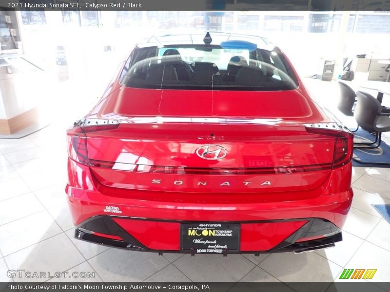 Calypso Red / Black 2021 Hyundai Sonata SEL
