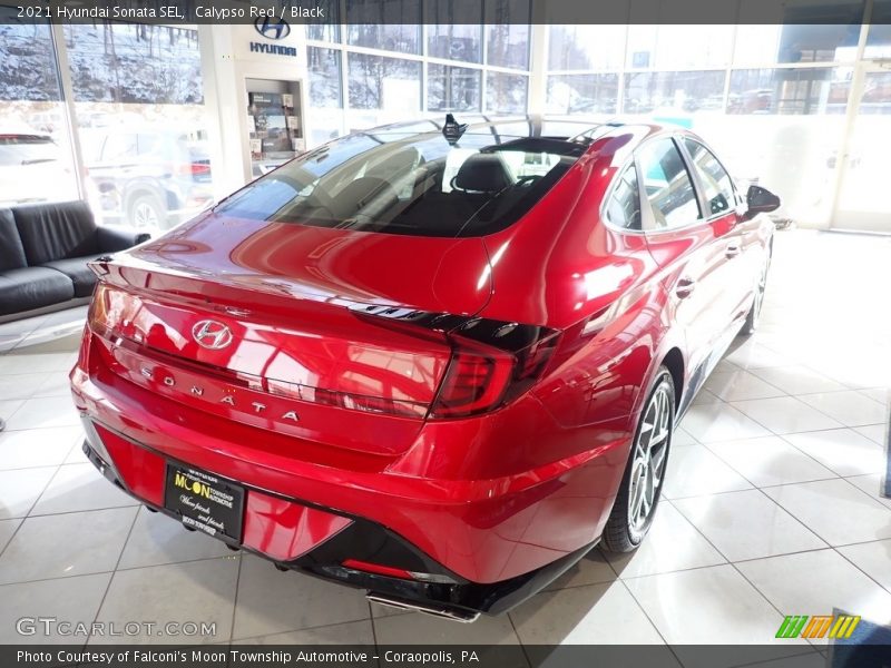 Calypso Red / Black 2021 Hyundai Sonata SEL