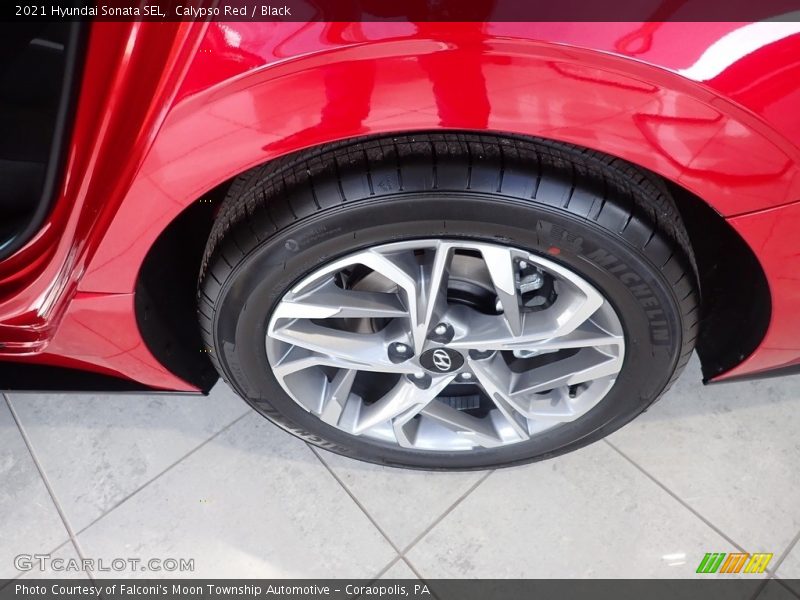 Calypso Red / Black 2021 Hyundai Sonata SEL