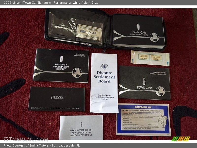 Performance White / Light Gray 1996 Lincoln Town Car Signature