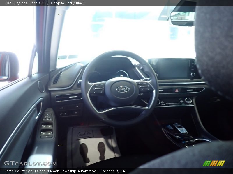 Calypso Red / Black 2021 Hyundai Sonata SEL