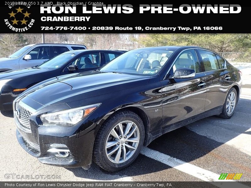 Black Obsidian / Graphite 2015 Infiniti Q50 3.7 AWD