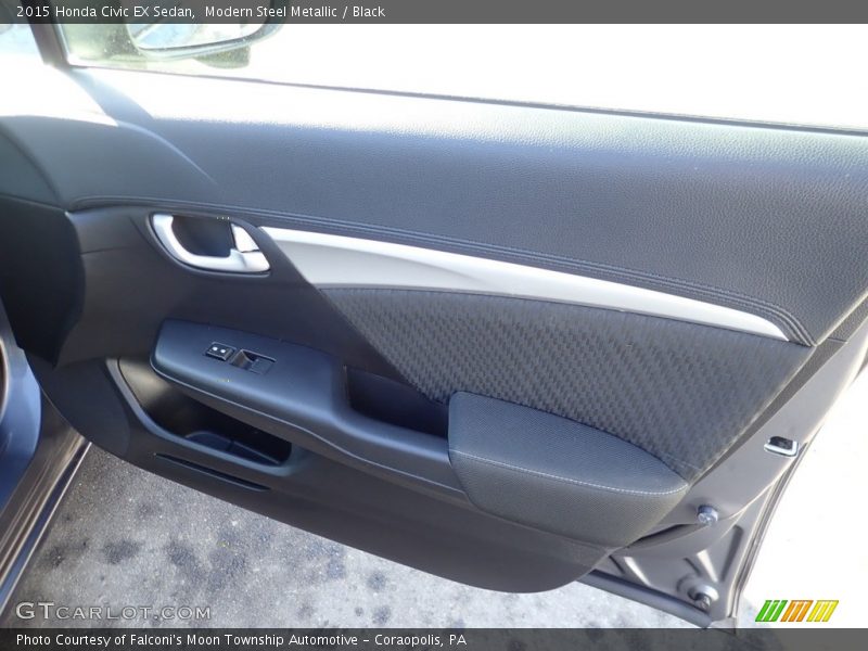 Modern Steel Metallic / Black 2015 Honda Civic EX Sedan