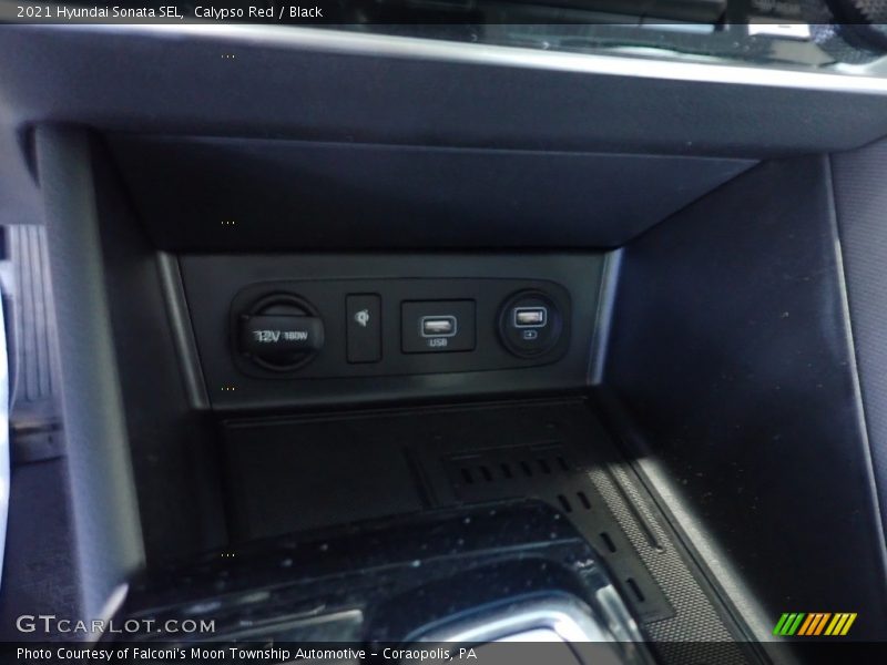 Calypso Red / Black 2021 Hyundai Sonata SEL