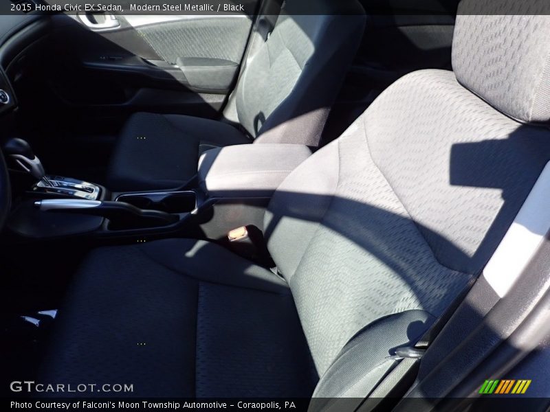 Modern Steel Metallic / Black 2015 Honda Civic EX Sedan