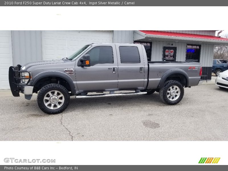 Ingot Silver Metallic / Camel 2010 Ford F250 Super Duty Lariat Crew Cab 4x4