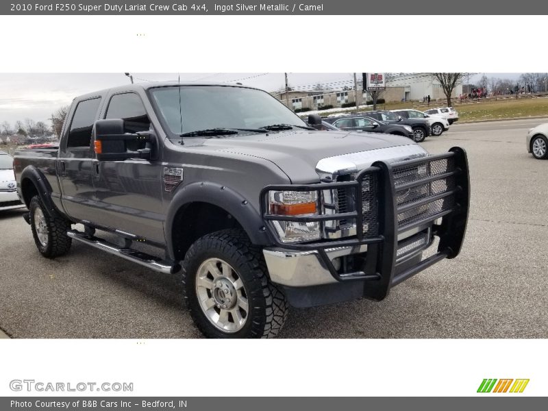 Ingot Silver Metallic / Camel 2010 Ford F250 Super Duty Lariat Crew Cab 4x4