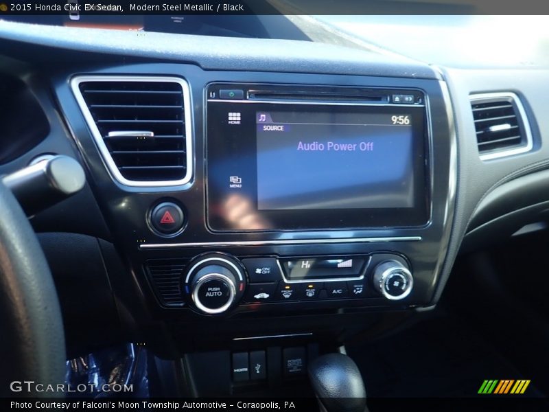 Modern Steel Metallic / Black 2015 Honda Civic EX Sedan