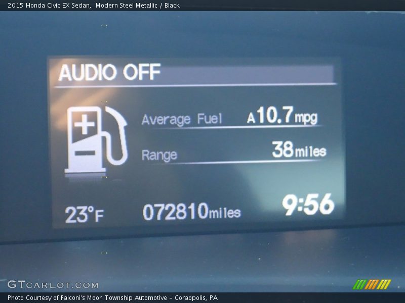Modern Steel Metallic / Black 2015 Honda Civic EX Sedan