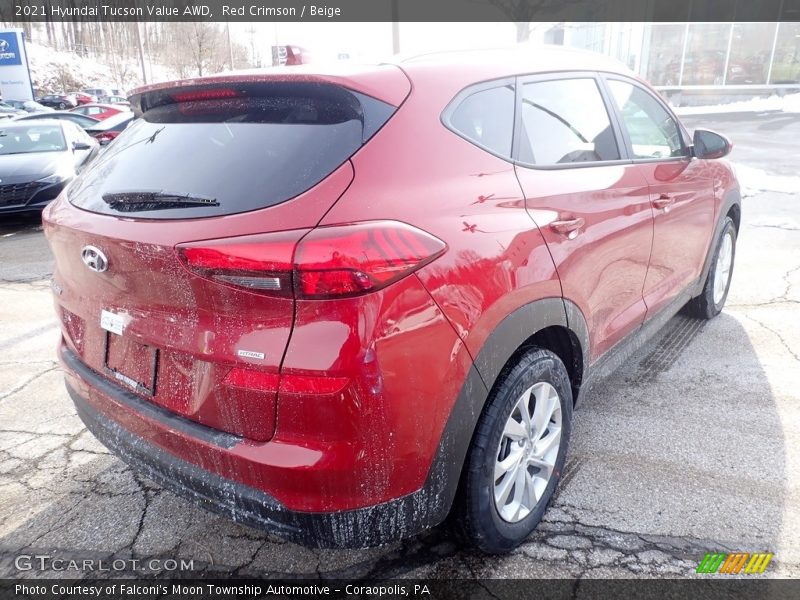 Red Crimson / Beige 2021 Hyundai Tucson Value AWD