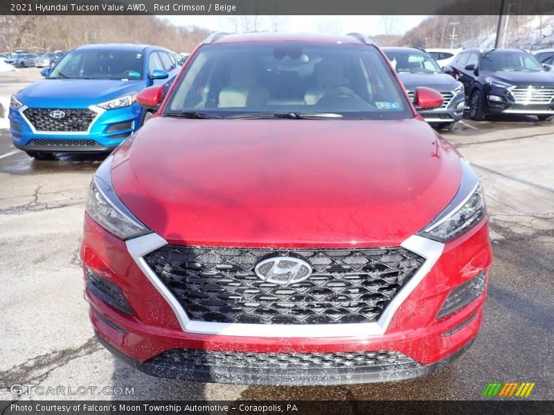 Red Crimson / Beige 2021 Hyundai Tucson Value AWD