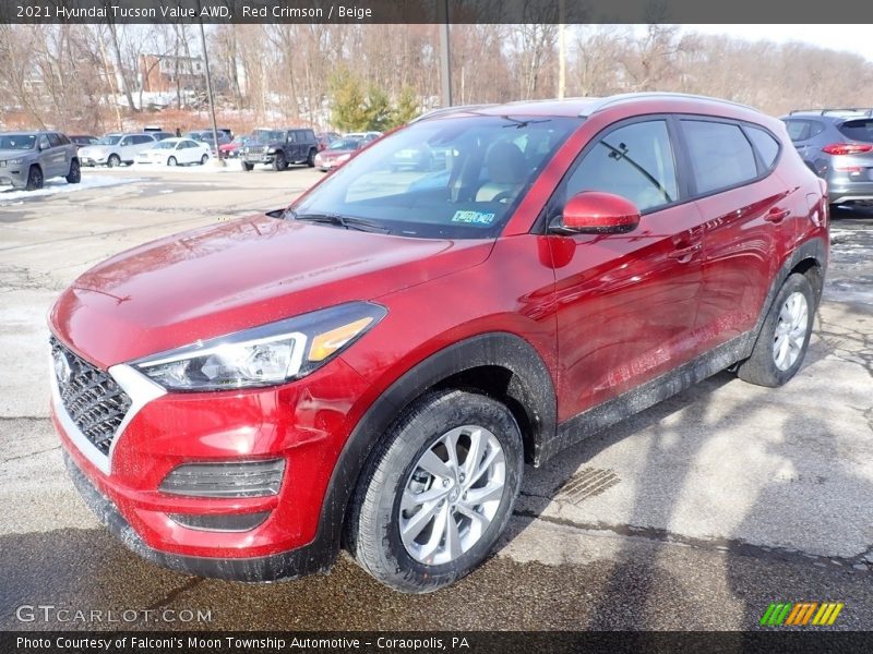 Red Crimson / Beige 2021 Hyundai Tucson Value AWD