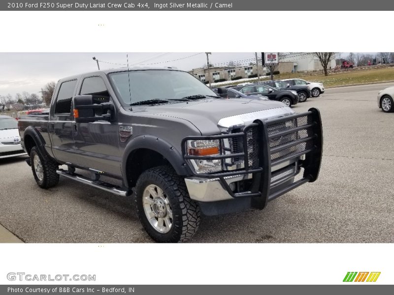 Ingot Silver Metallic / Camel 2010 Ford F250 Super Duty Lariat Crew Cab 4x4